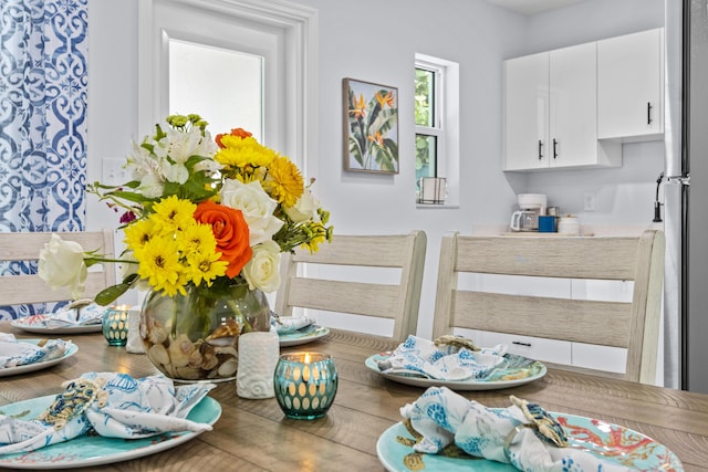 view of dining area