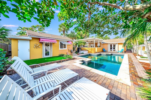 view of pool with a patio