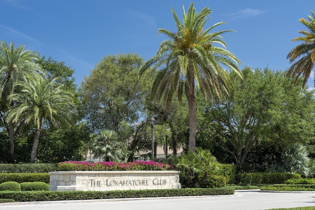 view of community sign