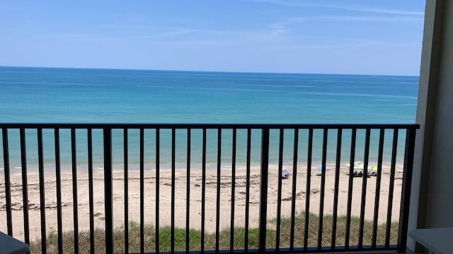 water view with a view of the beach