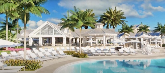 5166 Lake Catalina Dr Unit C, Boca Raton, FL 33496 - community pool with a gazebo and a patio