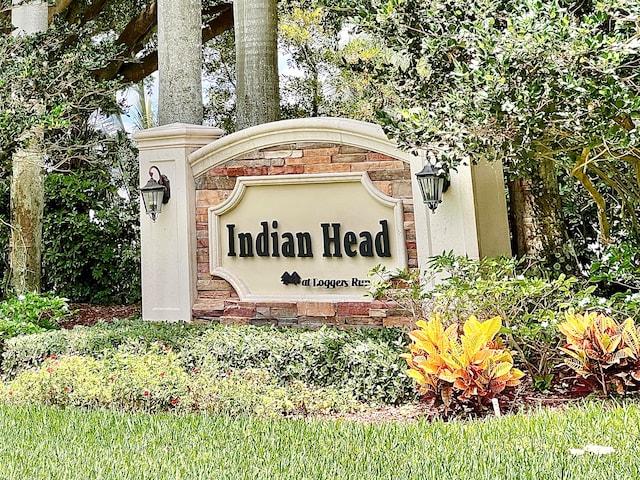 view of community sign