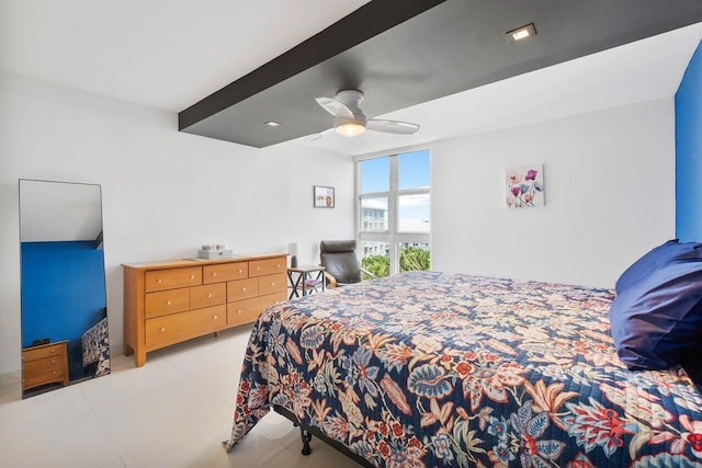 bedroom with ceiling fan