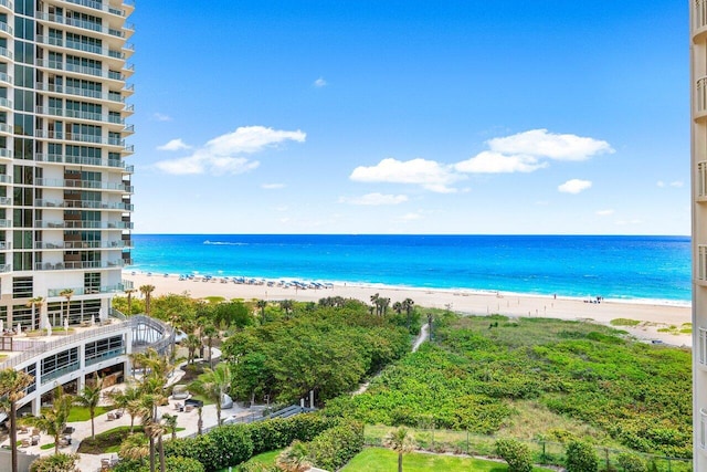 property view of water with a view of the beach