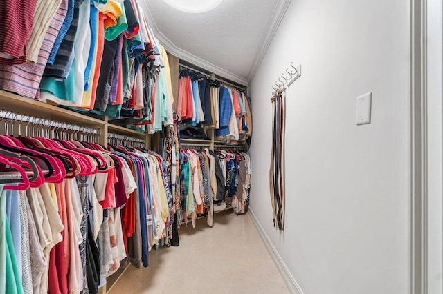 view of walk in closet