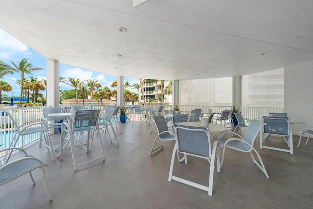 view of patio / terrace featuring a community pool