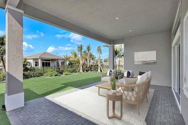 view of patio / terrace with a fenced backyard