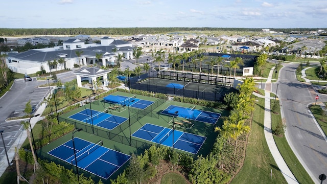 drone / aerial view with a residential view