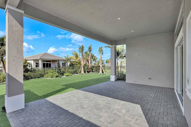 view of patio / terrace featuring a fenced backyard