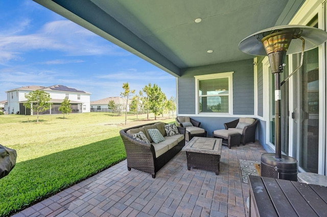 view of patio / terrace with an outdoor living space