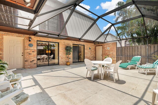 view of sunroom