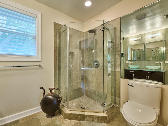 18238 128th Trl N, Jupiter, FL 33478 - full bath featuring a shower stall, a sink, toilet, and baseboards