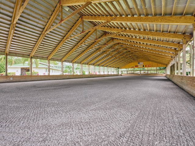 view of horse barn