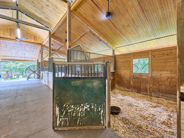 view of horse barn