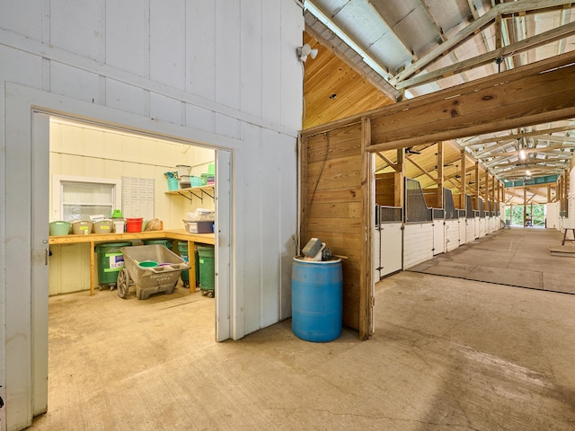 view of horse barn