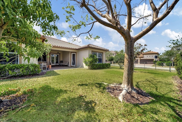 view of yard with a patio