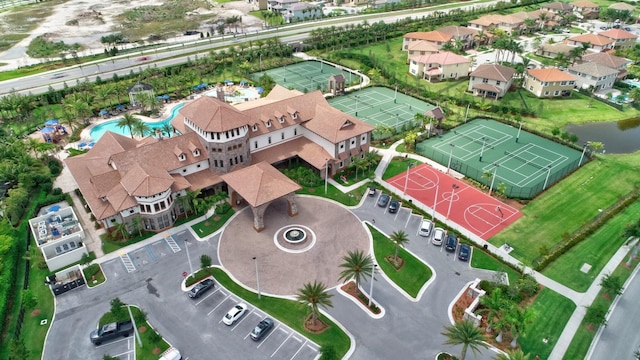 birds eye view of property