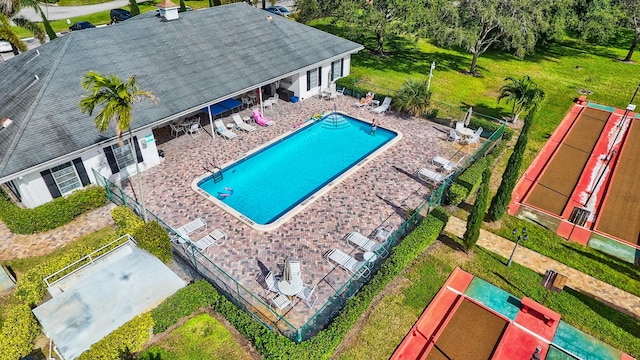 view of pool with a patio