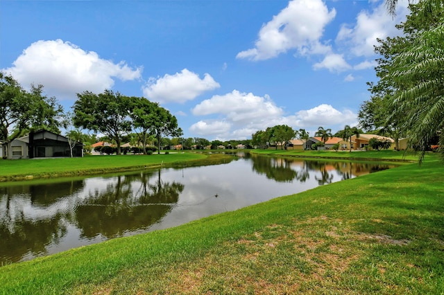 view of property view of water