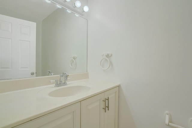 bathroom with oversized vanity