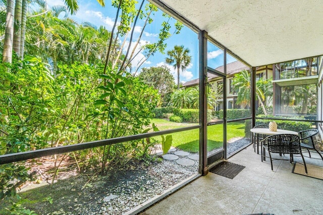 view of sunroom