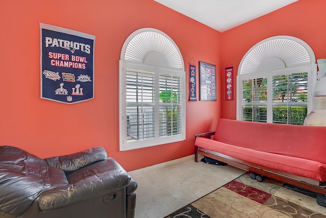 living room with a healthy amount of sunlight