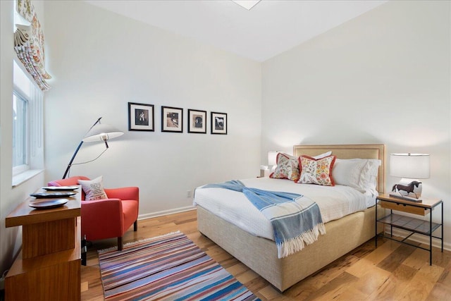 bedroom featuring wood-type flooring