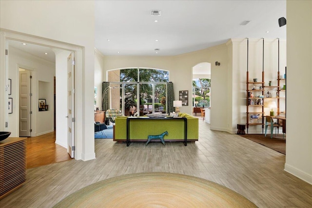 interior space featuring hardwood / wood-style flooring