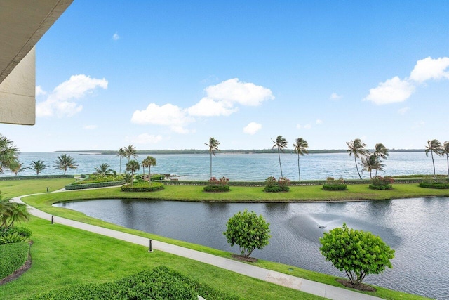 view of water feature