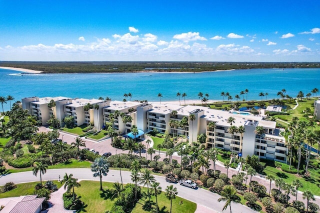 exterior space featuring a water view