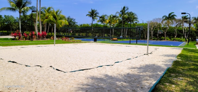 surrounding community featuring volleyball court