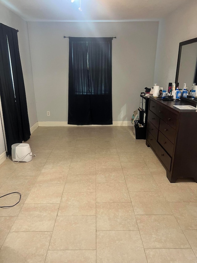 view of tiled bedroom