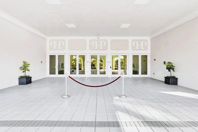 interior space with french doors