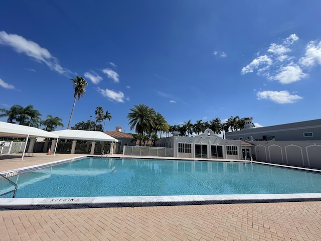 view of pool with a patio