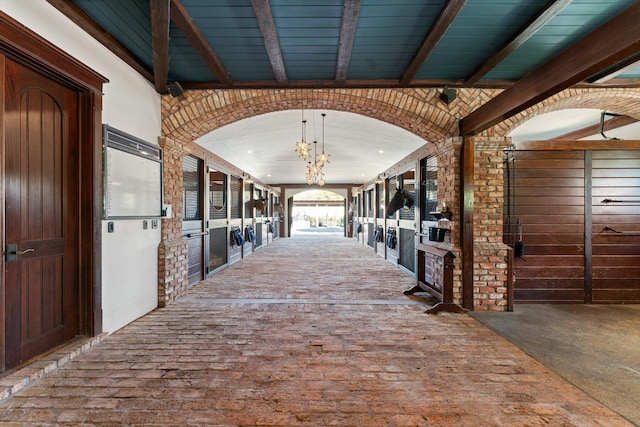 view of horse barn