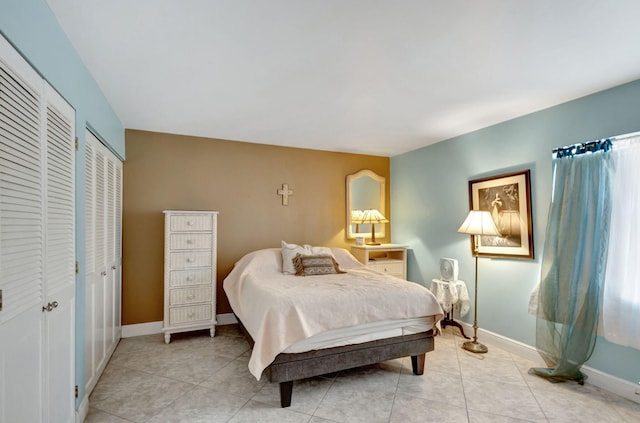 view of tiled bedroom