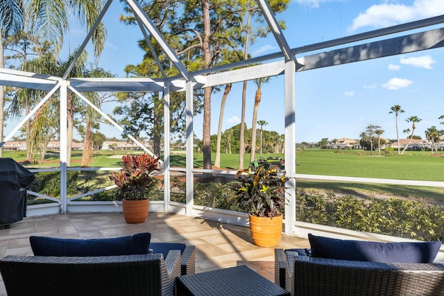 view of sunroom