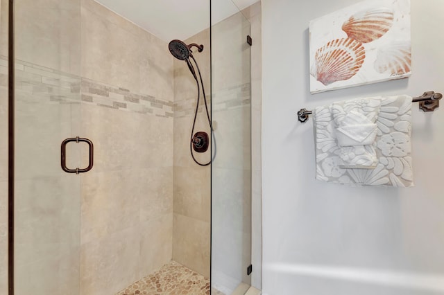 bathroom featuring walk in shower