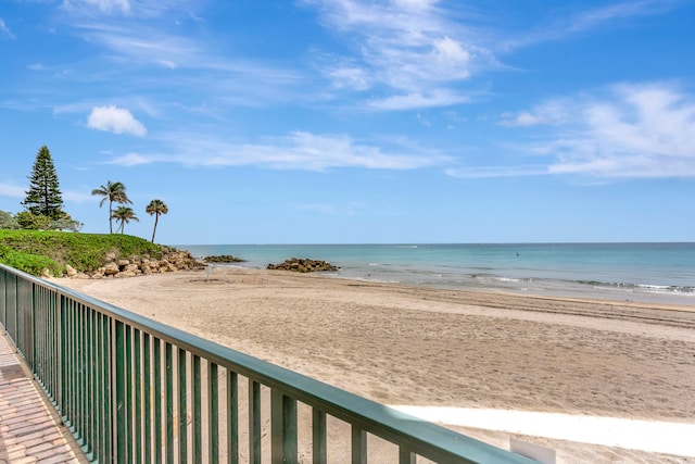 water view featuring a beach view