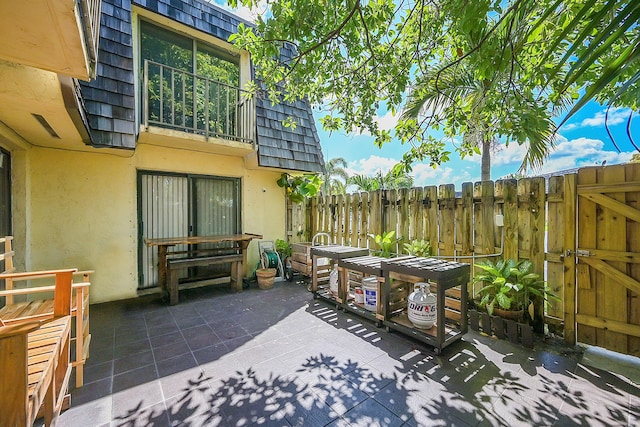 view of patio / terrace with fence