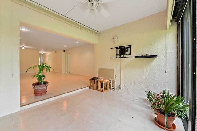 view of patio / terrace with ceiling fan