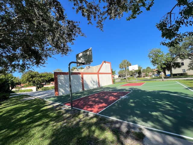 view of basketball court