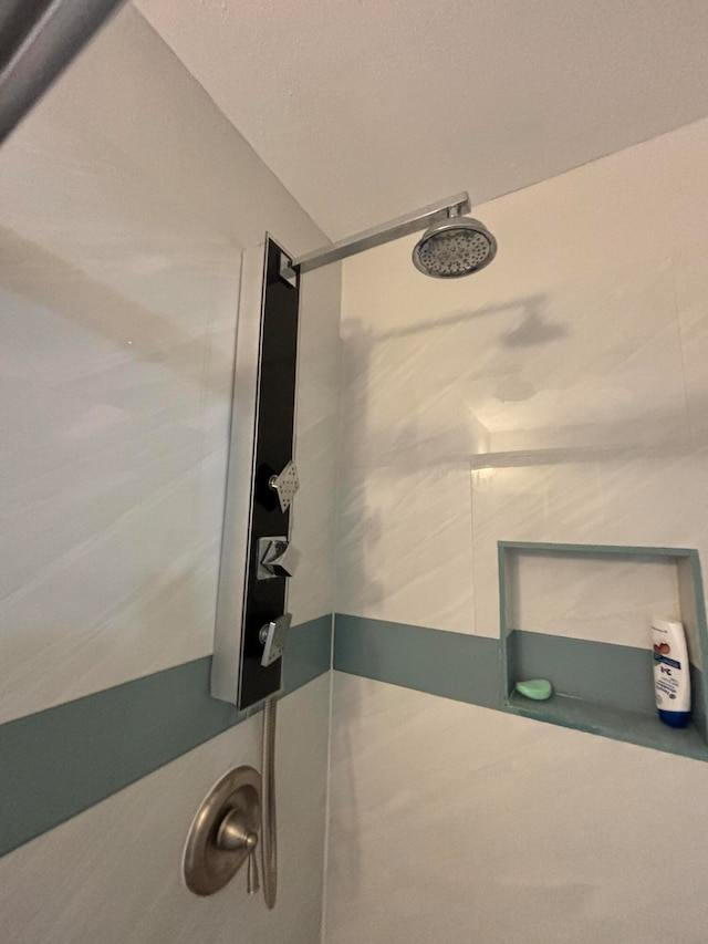 interior details featuring walk in shower