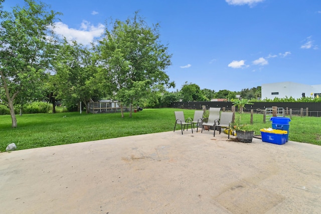 view of patio featuring a trampoline