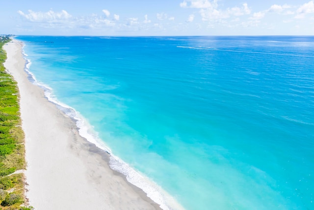 water view with a view of the beach