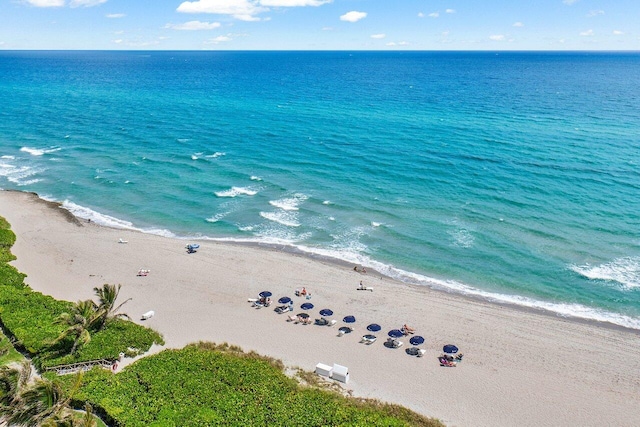 water view featuring a beach view