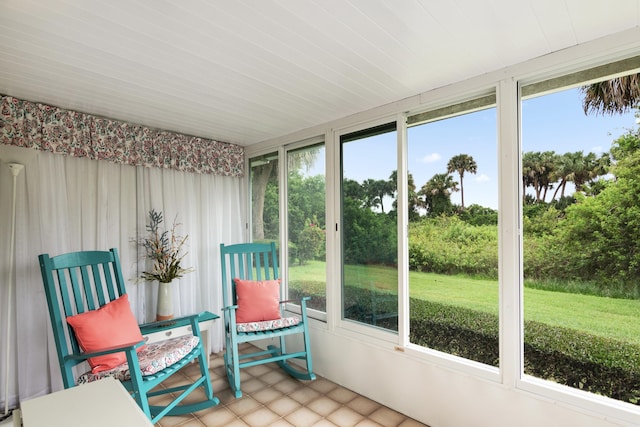 view of sunroom