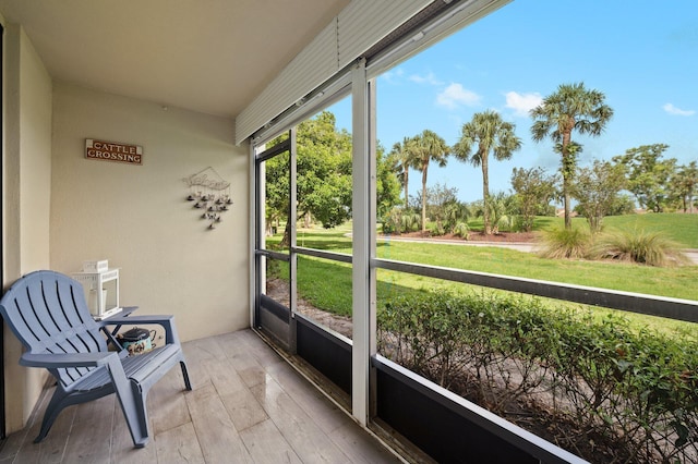 view of sunroom