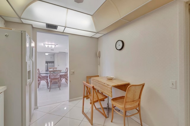 view of tiled dining area