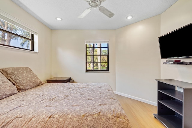 7825 Lexington Club Blvd Unit B, Delray Beach, FL 33446 - bedroom with recessed lighting, light wood finished floors, baseboards, and a ceiling fan